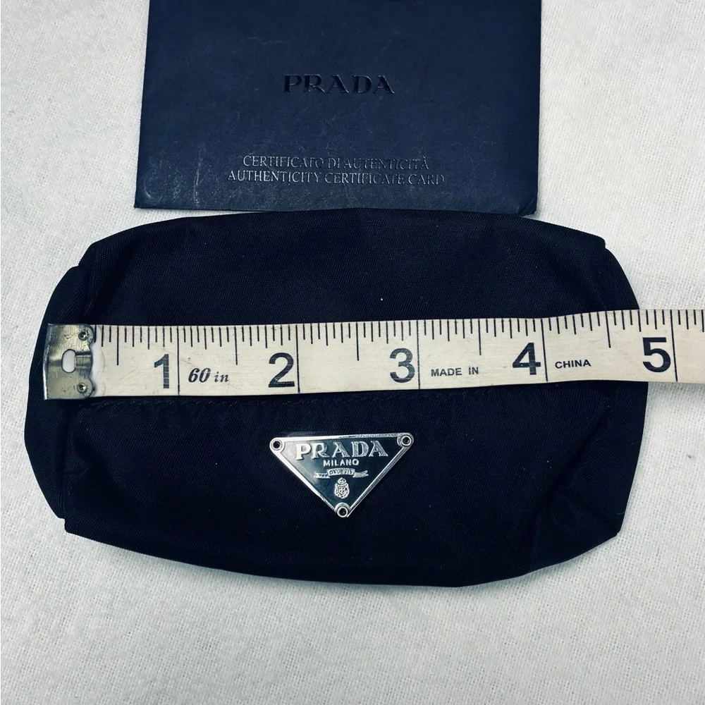 Authentic Prada 3pc Vintage Vela Pouch Set w Cards and Dustbag - Picture 9 of 15